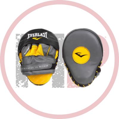 Лапы изогнутые Everlast Mantis Punch Mitts Кожа (Желтый-Черный)